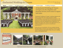 Tablet Screenshot of enchantedweddingsandvenues.com